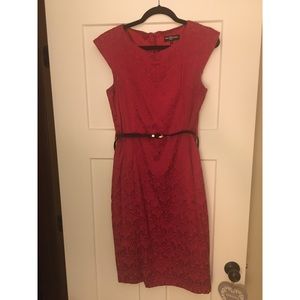 Irish Red Belted Dress